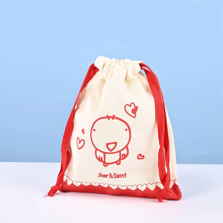 Cartoon Drawstring Canvas Bag