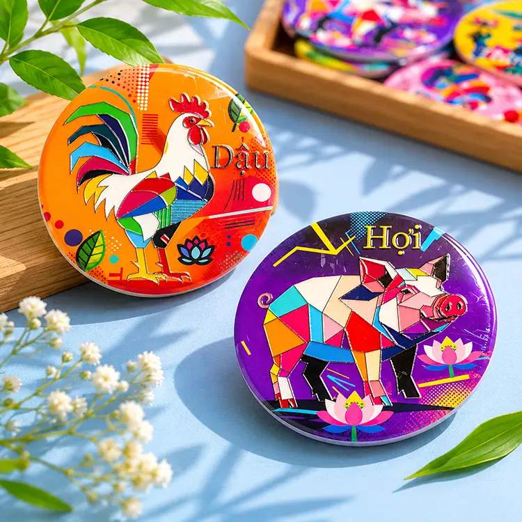 Ceramic Chinese Zodiac Refrigerator Magnets