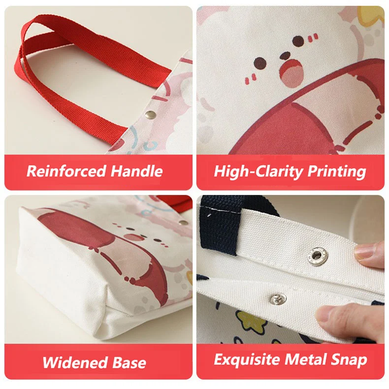 Bottomed Cotton Canvas Bag